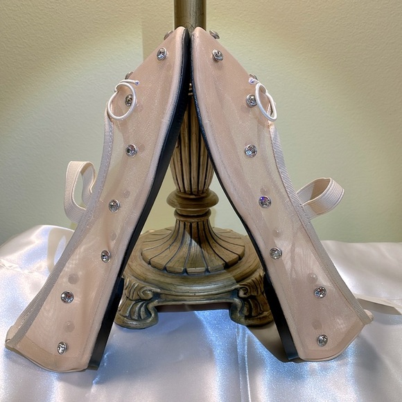 Cider Mary Jane Ballet Caramel Crystals Flats Shoes Sandals - Picture 6 of 9